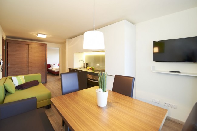 Appartement mit Küche und Essbereich direkt an der Piste