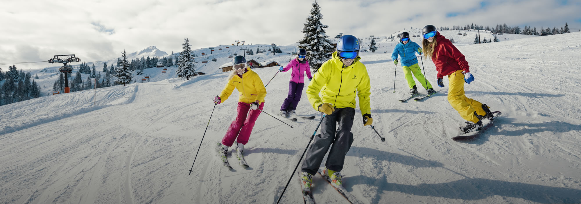 Skifahrer im snow space Flachau © Flachau Tourismus